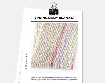 Spring Baby Blanket Crochet Pattern + Easy Crochet Pattern