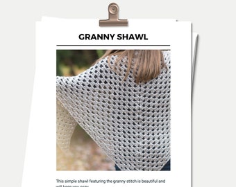 CROCHET PATTERN - Top + Crochet Granny Shawl Pattern