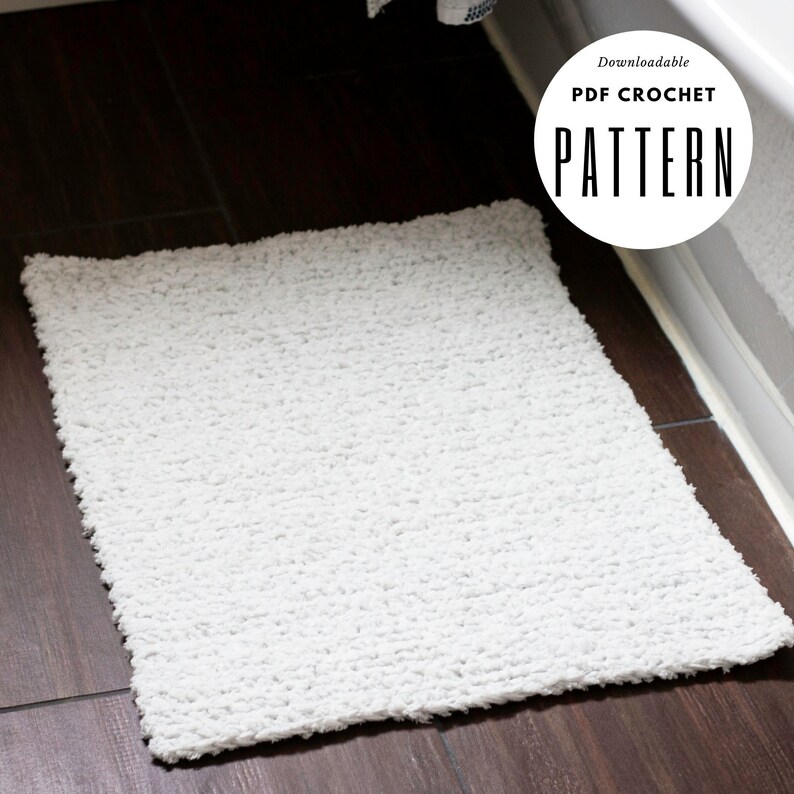 CROCHET PATTERN Bath Mat Bathroom Rug Crochet Pattern Etsy