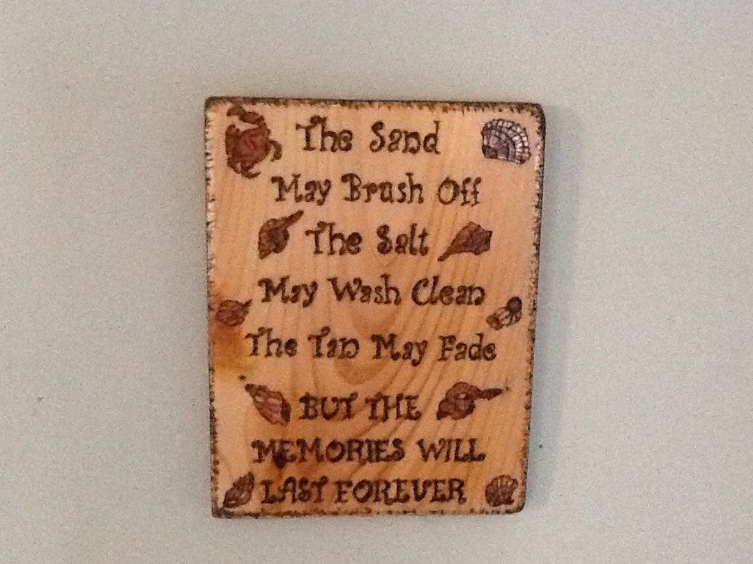 Beach Memory Sign, Vacation Souvenier, Shells - Etsy