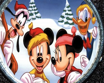 Disney Mickey Minnie Mouse Donald Duck Goofy vacanza invernale natale Xmas Santa Suit cappello argento ciondolo collana gioielli pesce Exchange DCL