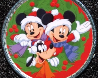 Disney Mickey Minnie Mouse Natale Natale Natale Pippo Santa Suit Cappello Argento Pendente Collana Gioielli Scambio di pesce Crociera DCL