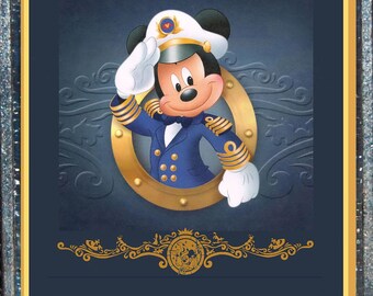 Disney Cruise Line DCL capitano Mickey Mouse magica meraviglia Dream Fantasy pesce Extender ciondolo in argento gioielli collana