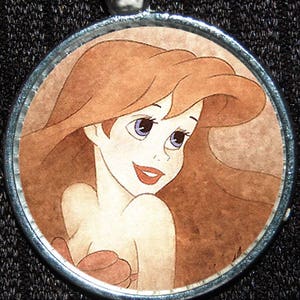 Ariel Little Mermaid Classic Style Silver Disney Pendant Necklace Jewelry