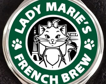 Lady Marie French Brew Aristocats Cats Starbucks Coffee Logo Compact Mirror Disneyland Walt Disney World Dream Wonder Magic Fantasy