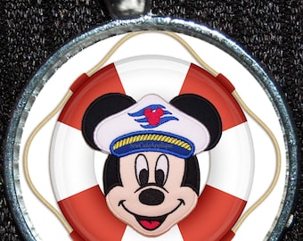 Disney Cruise Line DCL capitano Mickey Mouse salvagente magica meraviglia sogno Fantasy pesce Extender ciondolo in argento gioielli collana