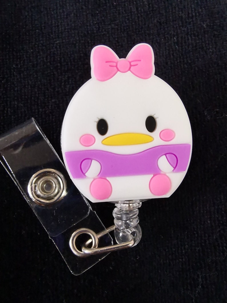 Daisy Duck Cutie Egg Easter Badge Reel Holder Retractable Healthcare Doctor Nurse Medical ID lanyard tech Disneyland Tsum Walt World Cartoon
