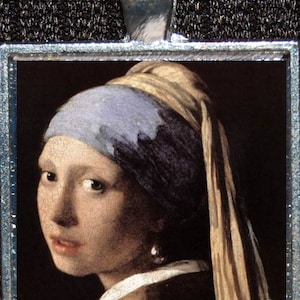 Girl With A Pearl Earing Johannes Vermeer Silver Pendant Necklace Jewelry Magnet