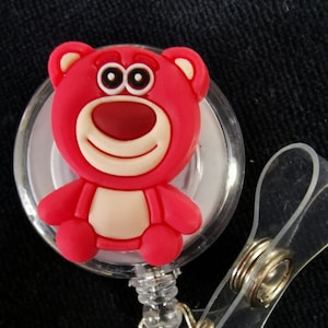 Lotso Bear Villain Toy Story Badge Reel Holder Retractable Healthcare Doctor Nurse Medical ID lanyard tech Disneyland Tsum Walt Cartoon