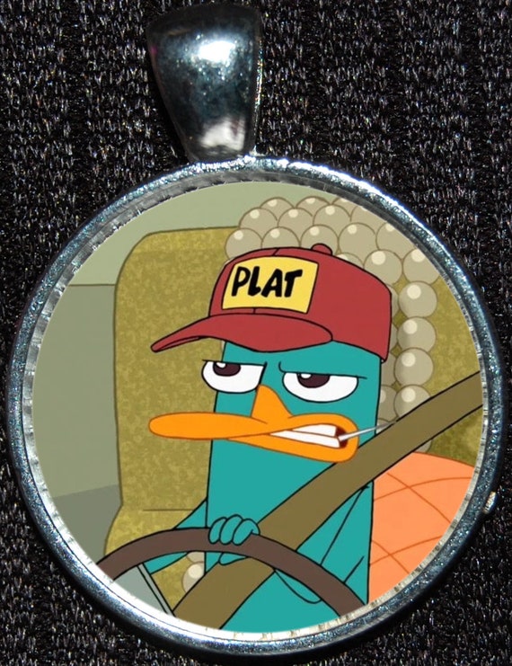 Perry l'ornitorinco Phineas & Ferb Cartoon Argento Disney Pendente Collana  Gioielli Toon Disneyland Walt World Makeup Compact Beauty Mirror -   Italia