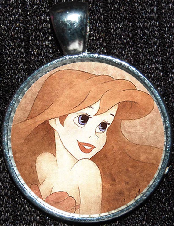 Ariel petite sirène Style classique Disney pendentif collier Bijoux en  argent