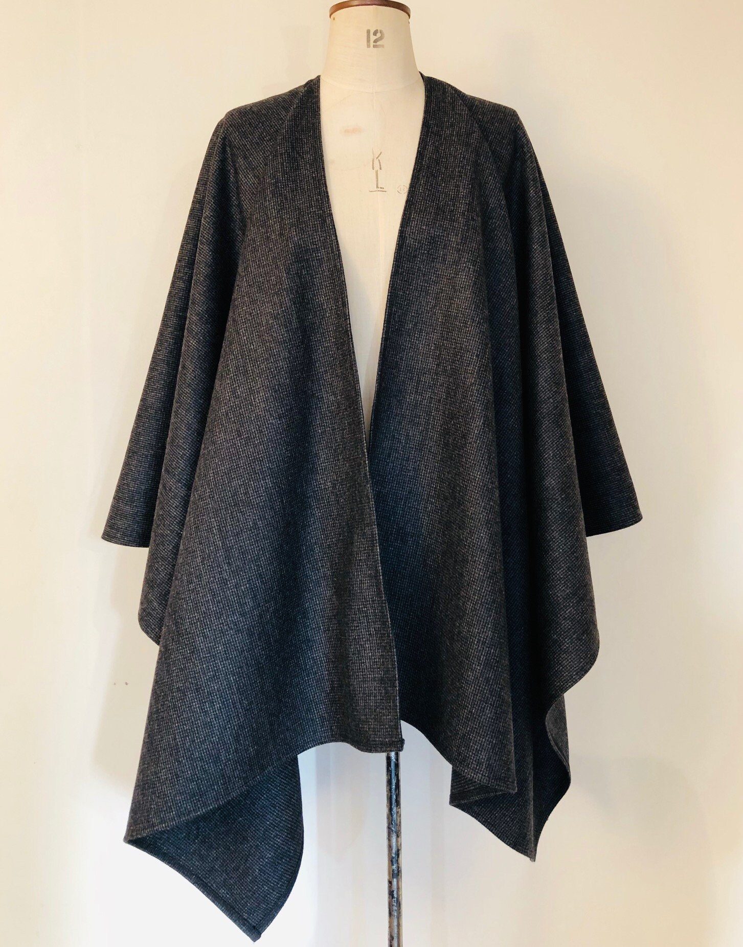 Mens Wool Poncho Cape