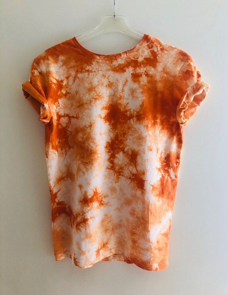 mens orange tie dye shirt