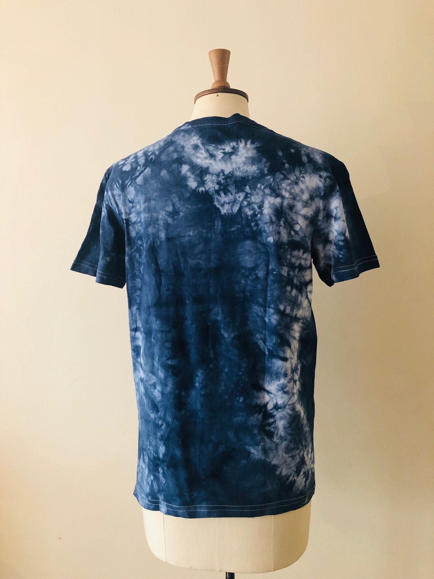 Blue Tie Dye Tshirt Psychedelic Indigo Tie Dye Unisex | Etsy UK