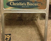 Christies Biscuits Display Front , Tin with Original Glass