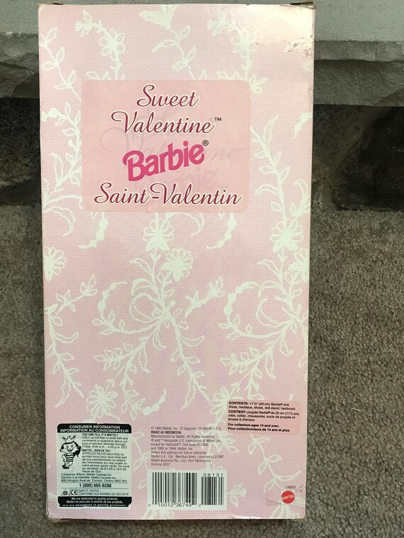 sweet valentine barbie 1995 value