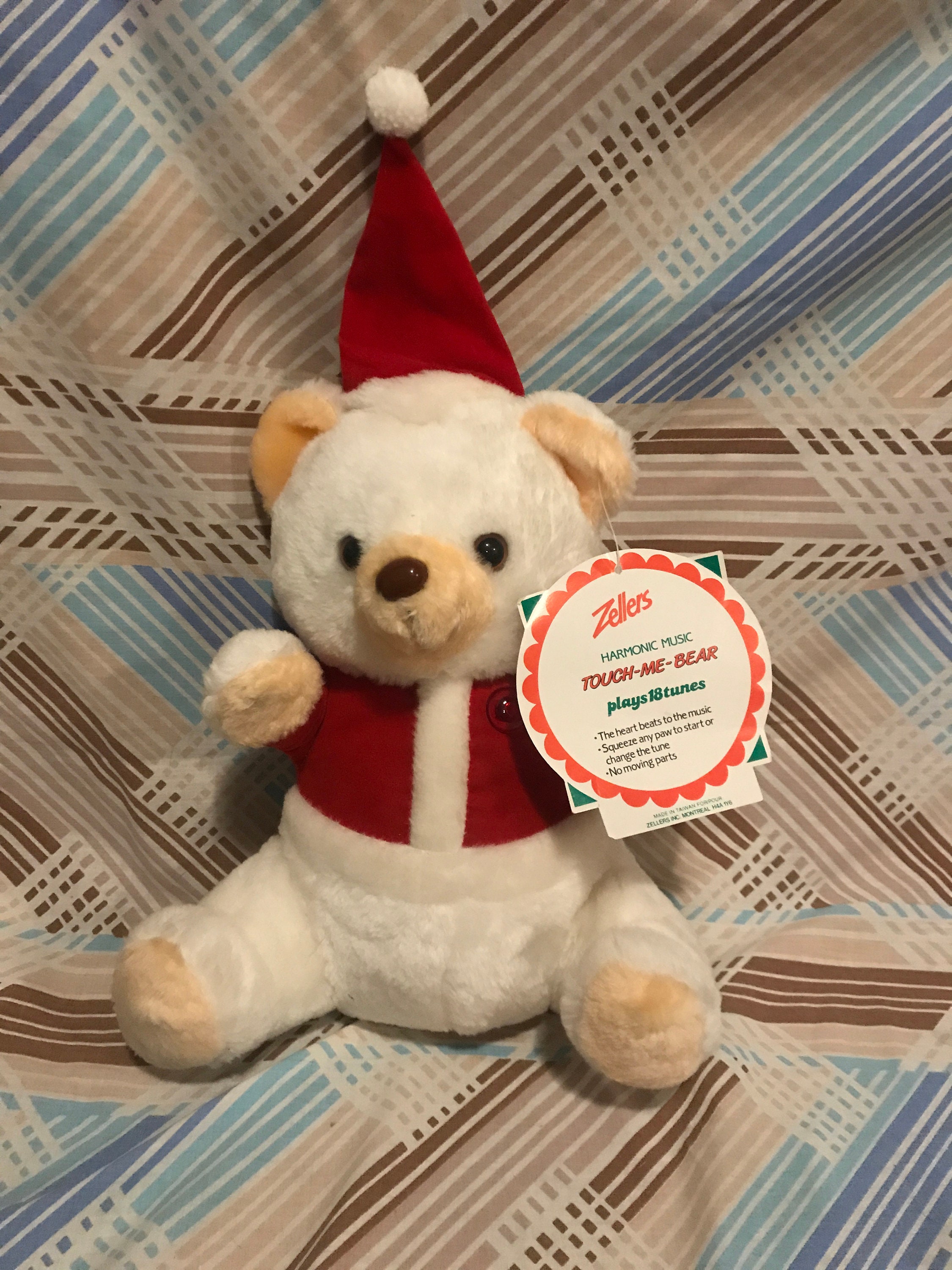Zellers Teddy Clock for Kid Vintage Zeddy Clock for Child Learning Clock 80s Baby Toy Zeddy Bear Clock Toy for Toddler