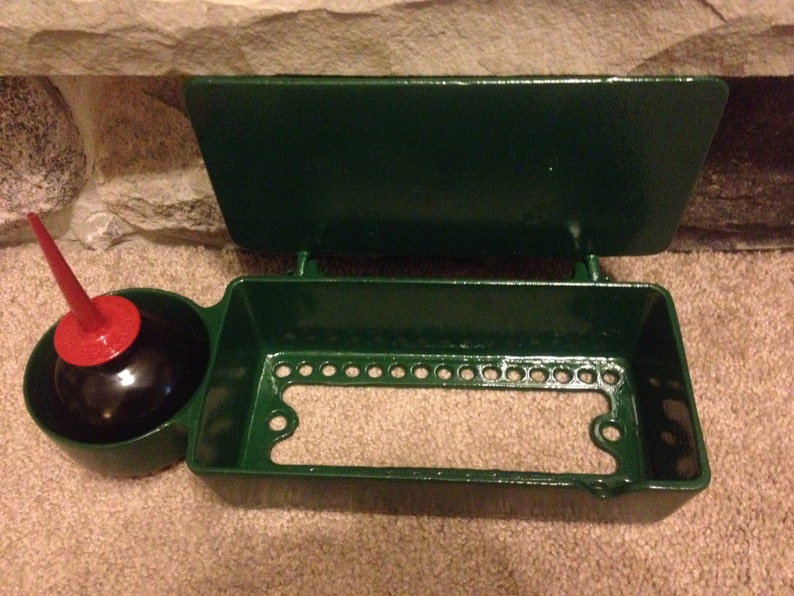 The Superior cast iron tractor tool box with Oil Can Holder Etsy