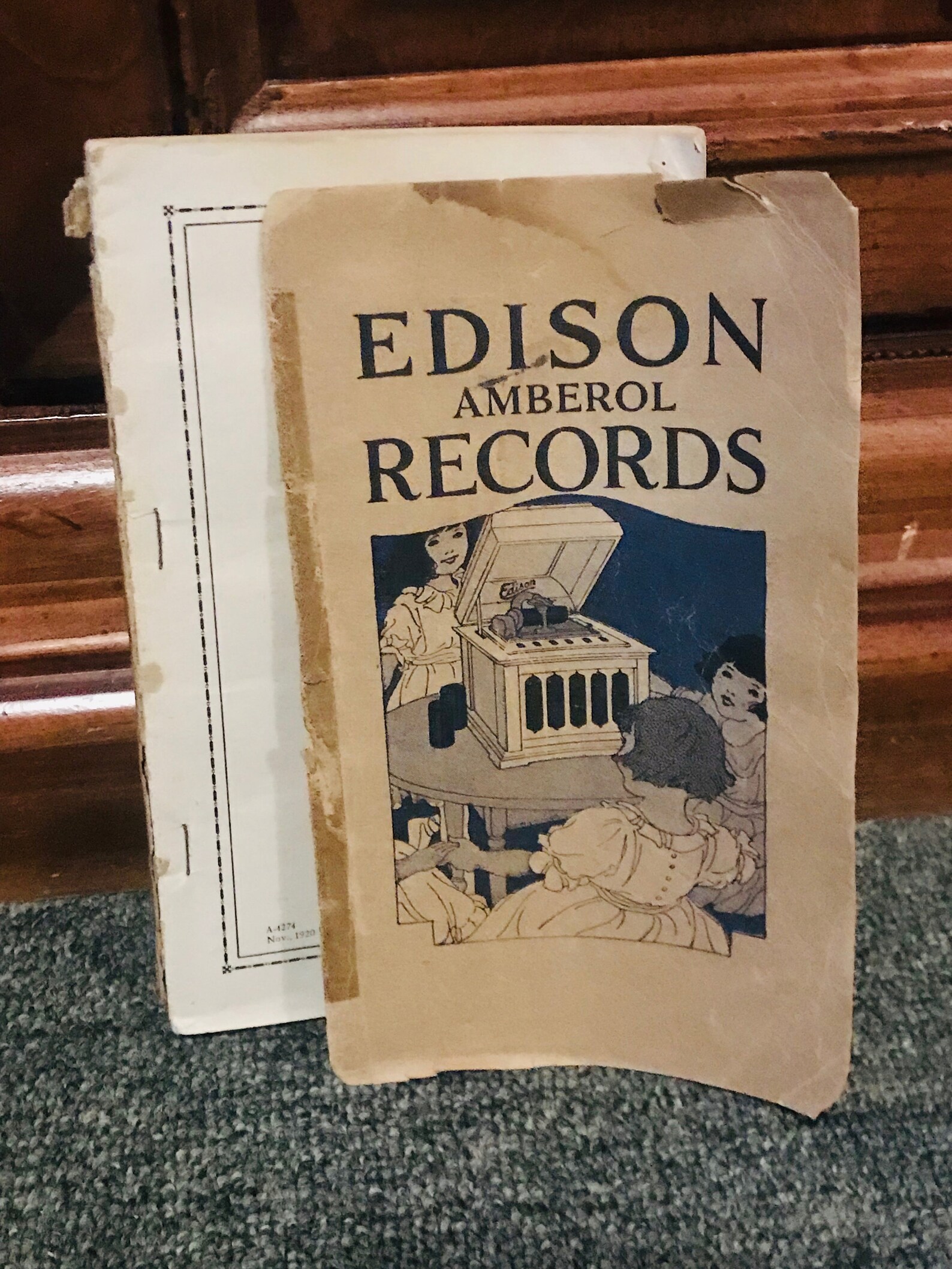 Thomas Edison Amberol Records Catalog NOV 1920 and record | Etsy