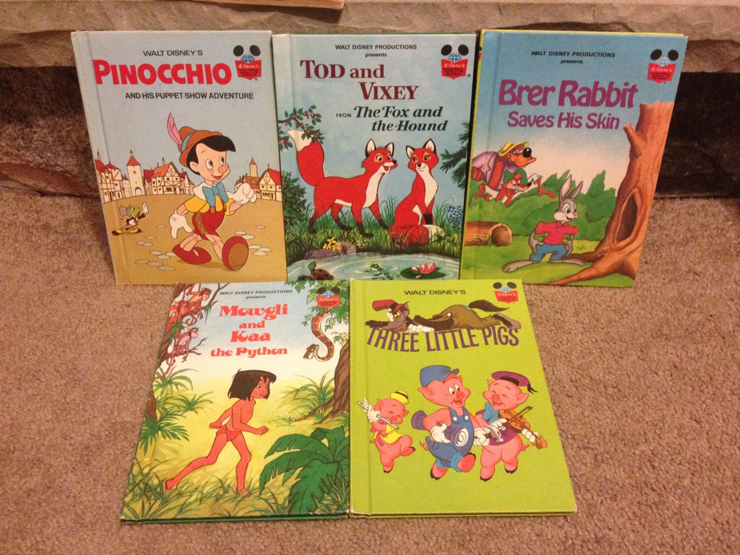 Vintage Walt Disney Books Children's Stories 5 Different Etsy