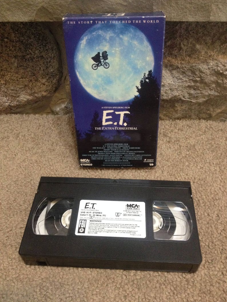 E.T. The Extra Terrestrial VHS 1988 by Steven Spielberg with Etsy