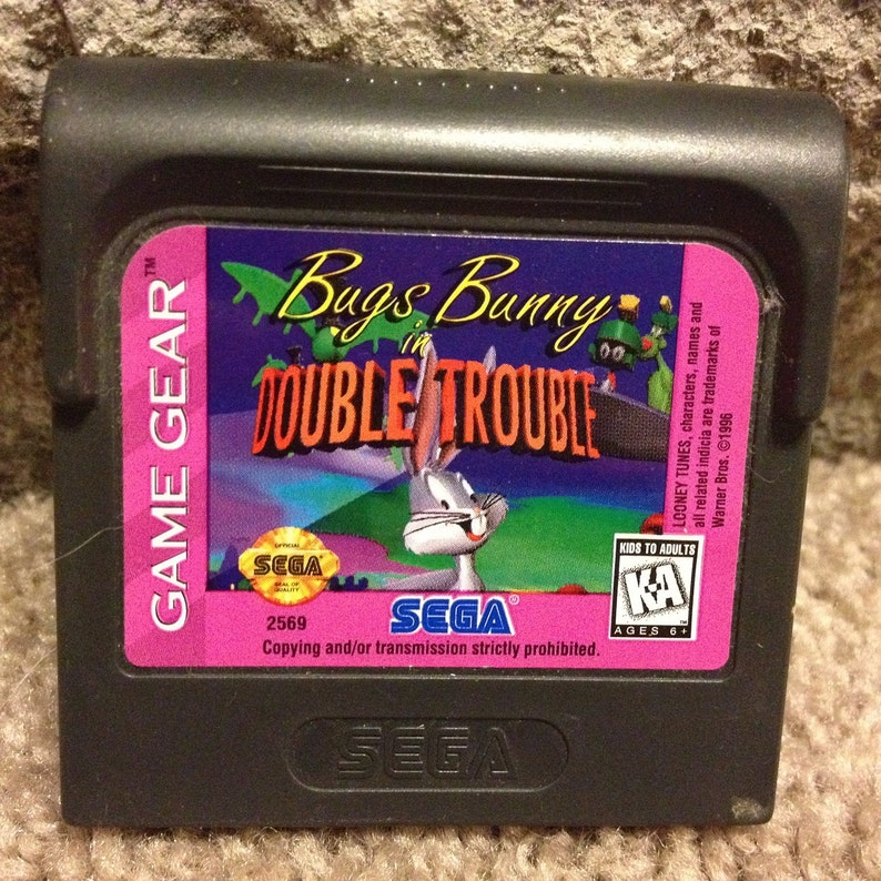 Original Sega Game Gear Video Game Bugs Bunny in Double Trouble