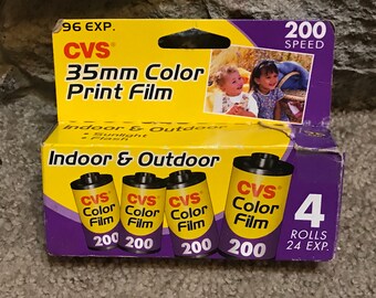 CVS 35mm Color Print Film 200 Speed Film 4 Pack 24 Exposures