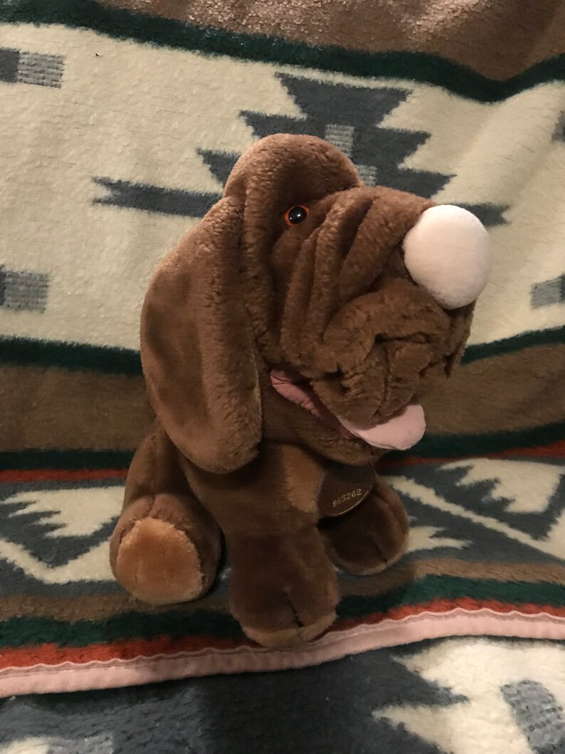 wrinkles plush dog