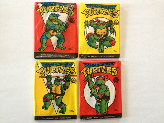 Topps Teenage Mutant Ninja Turtle Lote Paquete De Cera 7
