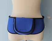 Vintage Neoprene Fanny Pack Blue Street Style Festival Athleisure Wear