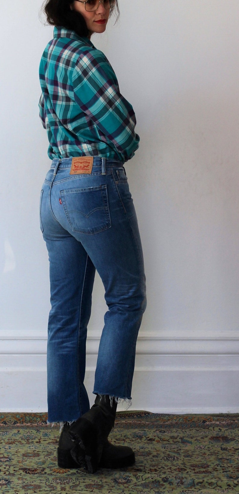 Vintage Soft Cotton Plaid Shirt