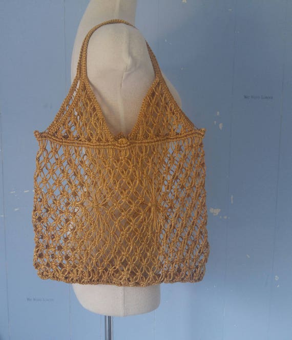 Vintage Raffia Market Bag/Straw Bag/Stras Tote/