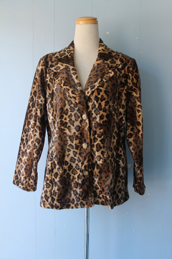 Vintage 90s Leopard Print Blazer/Jacket