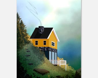 Little Cabin Art Print – Matte Paper Poster