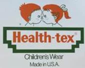 1970s Healthtex Childrens Clothing Store Display Metal 2 Sided Sign Graphics 24"