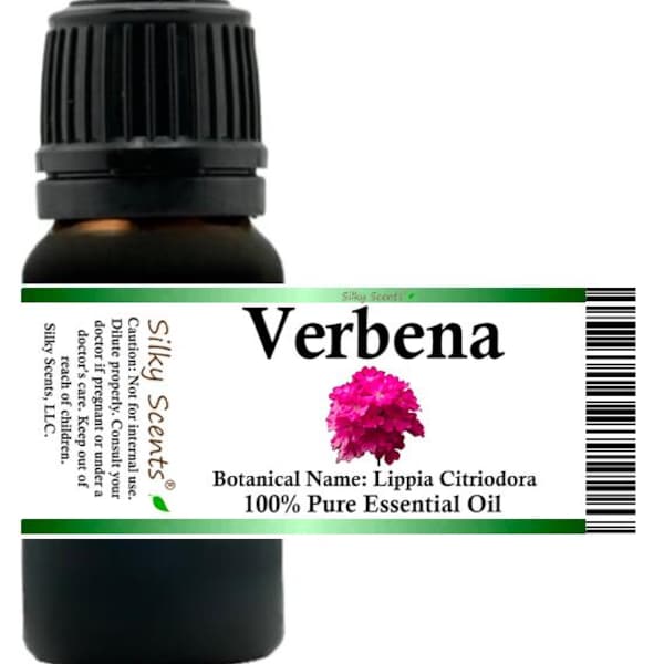 Silky Scents Verbena (Lemon Verbena) Essential Oil (Lippia Citriodora) 100% Pure and Natural