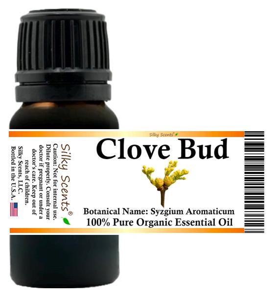 Silky Scents Clove Bud Organic Essential Oil (Syzgium Aromaticum) 100% Pure and Natural