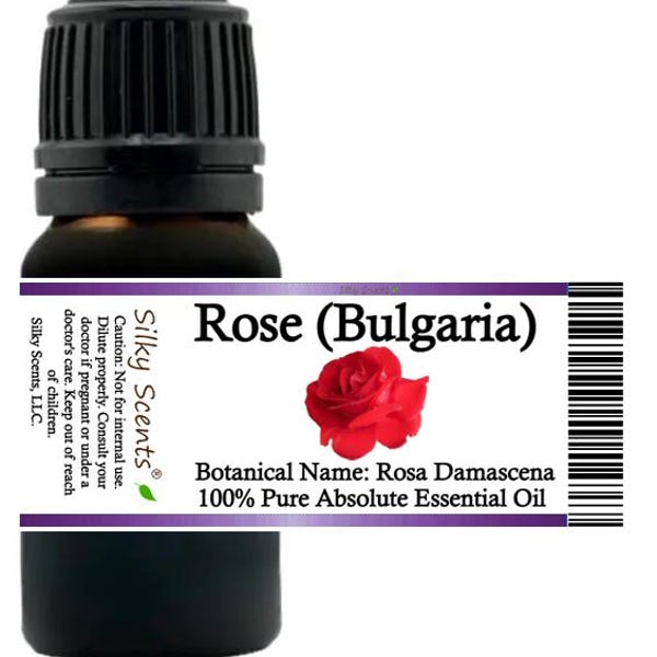 Silky Scents Rose (Bulgaria) Absolute Essential Oil (Rosa Damascena) 100% Pure and Natural