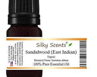 Sandalwood (East Indian) Organic Essential Oil (Santalum Album) 100% Pure and Natural