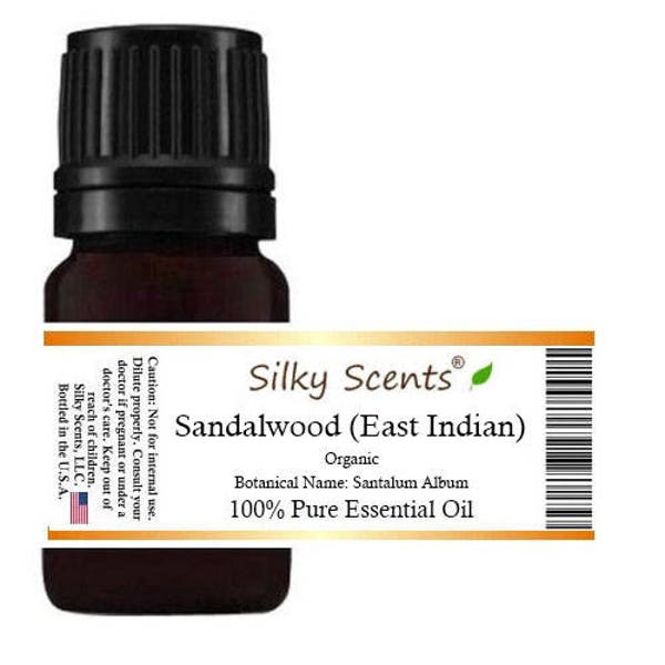 Sandalwood (East Indian) Organic Essential Oil (Santalum Album) 100% Pure and Natural