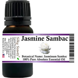 Silky Scents Jasmine Sambac Absolute Essential Oil (Arabian Jasmine) 100% Pure and Natural
