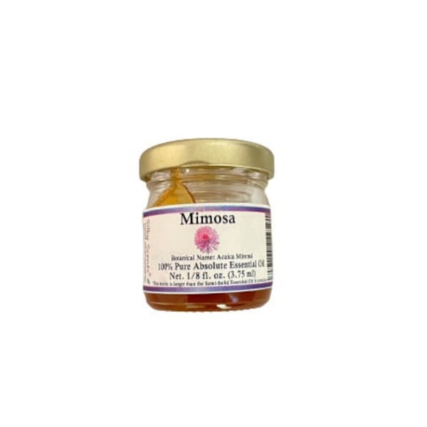 Mimosa Absolute Essential Oil (Acaica Mirensi)   (SEMI-SOLID) 100% Pure and Natural *Comes in a Jar) - 1/4 ounce