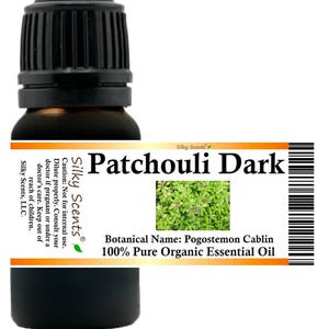 Aceite esencial orgánico de pachulí oscuro Silky Scents (Pogostemon Cablin) 100% puro y natural