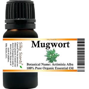 Silky Scents Mugwort Organic Essential Oil (Artimisia Alba or Armoise Mugwort) 100% Pure and Natural
