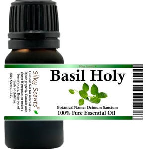 Silky Scents Basil Holy Essential Oil (Ocimum Sanctum) 100% Pure and Natural