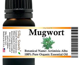 Silky Scents Mugwort Organic Essential Oil (Artimisia Alba or Armoise Mugwort) 100% Pure and Natural