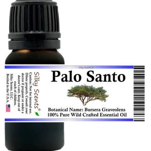 Aceite esencial de Palo Santo silvestre de Silky Scents (Bursera Graveolens - Madera Santa - Palo Santo) 100% puro y natural