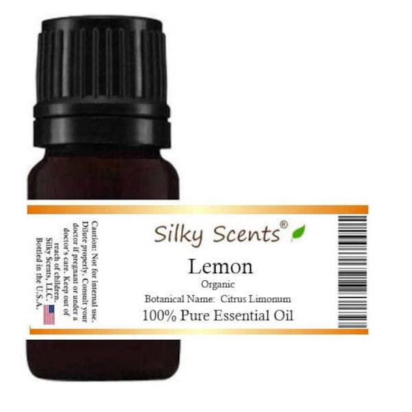 Lemon Organic Essential Oil (Citrus Limonum) 100% Pure and Natural