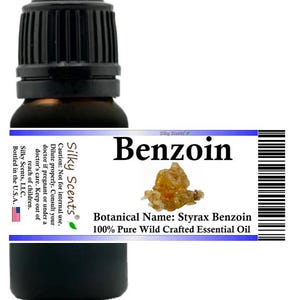 Silky Scents Benzoin Wild Crafted Essential Oil (Styrax Benzoin) 100% Pure and Natural