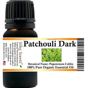 Aceite esencial orgánico de pachulí oscuro Silky Scents (Pogostemon Cablin) 100% puro y natural
